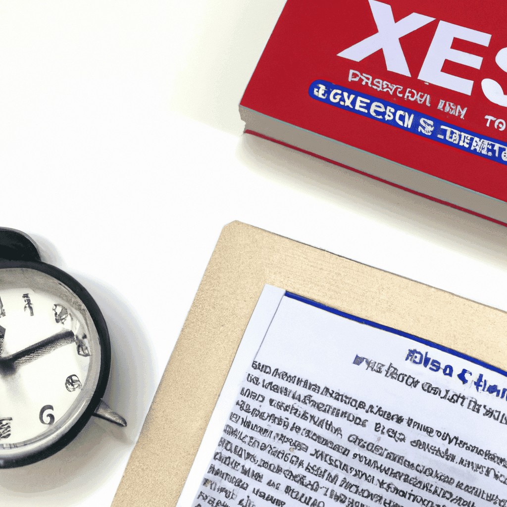 Abstract clock illustration with clipboard and book