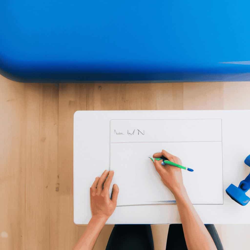 Person writing notes on a desk