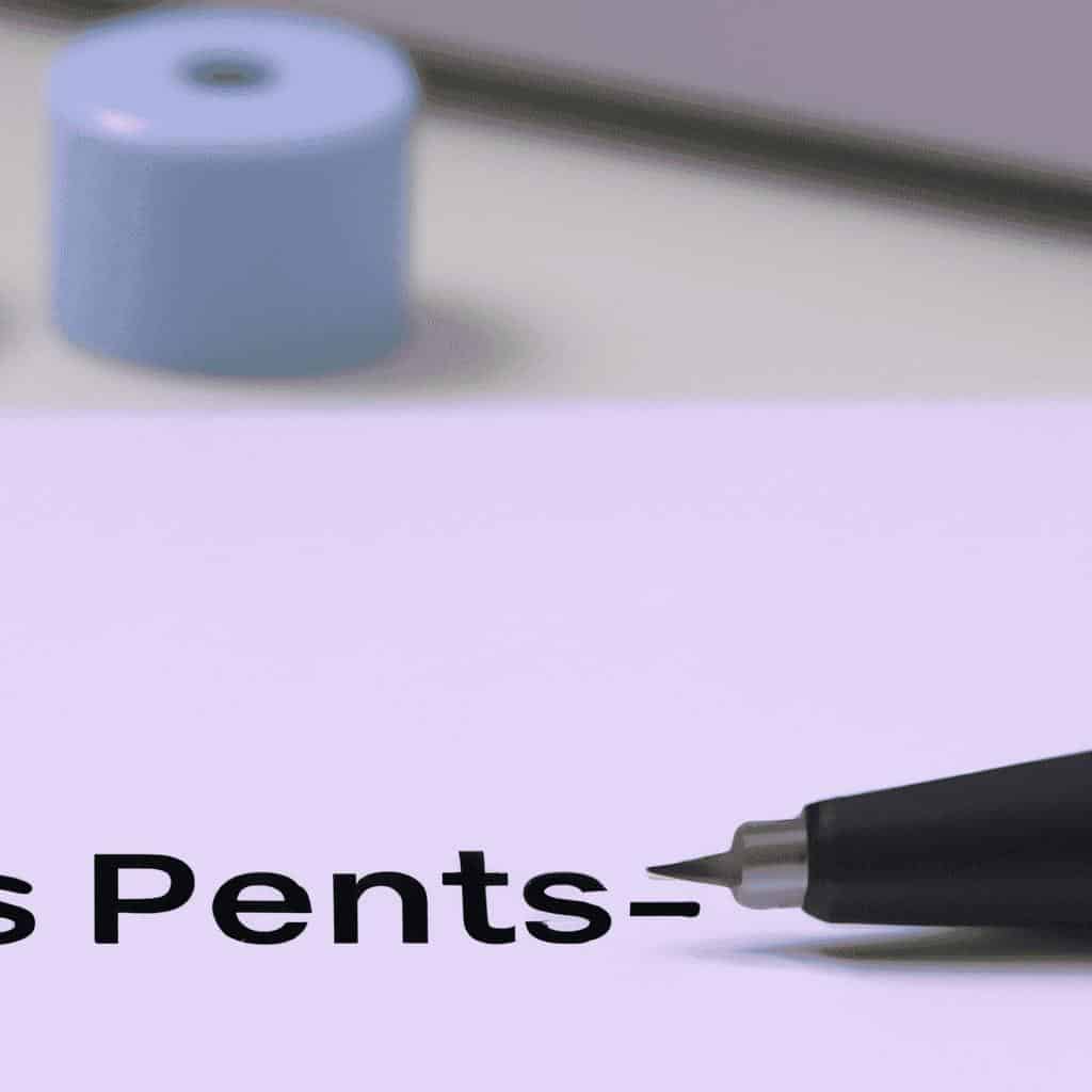 Pen poised over paper, ready to write.